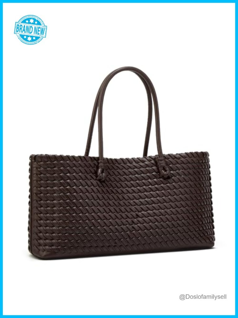 Extra Large Vegan Leather Woven Tote Bag for Work Travel